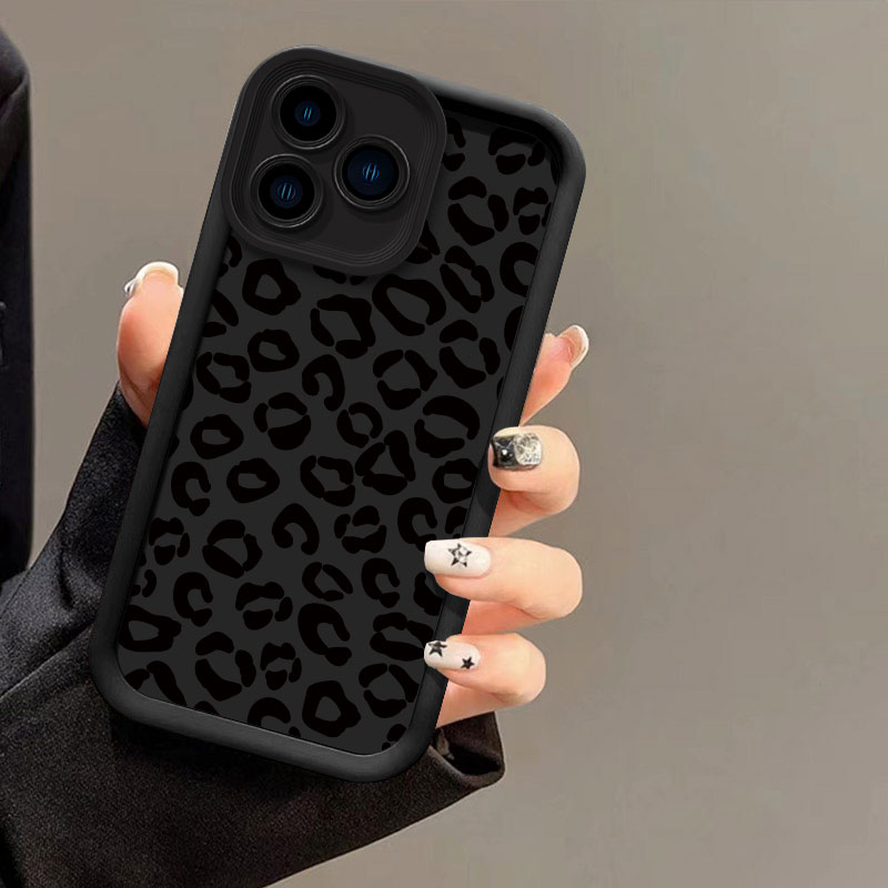 Phone Cases Rimowa - Casing ponsel lukisan macan tutul hitam,