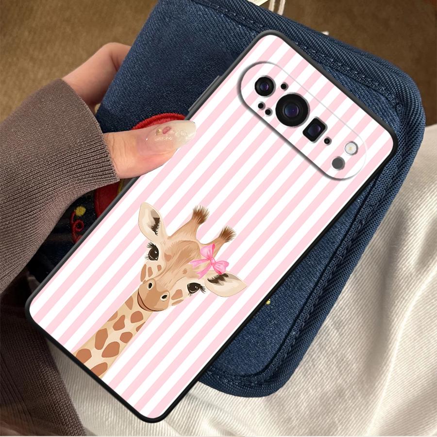 Phone Cases Google Pixel 7 - Casing Penutup Ponsel Funda Jerapah Kartun