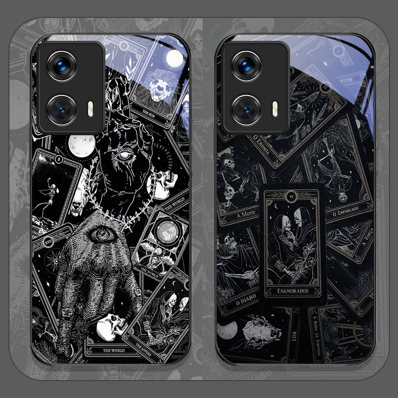 Phone Cases Vintage - Casing Ponsel Kaca Tempered Cetak Kartu