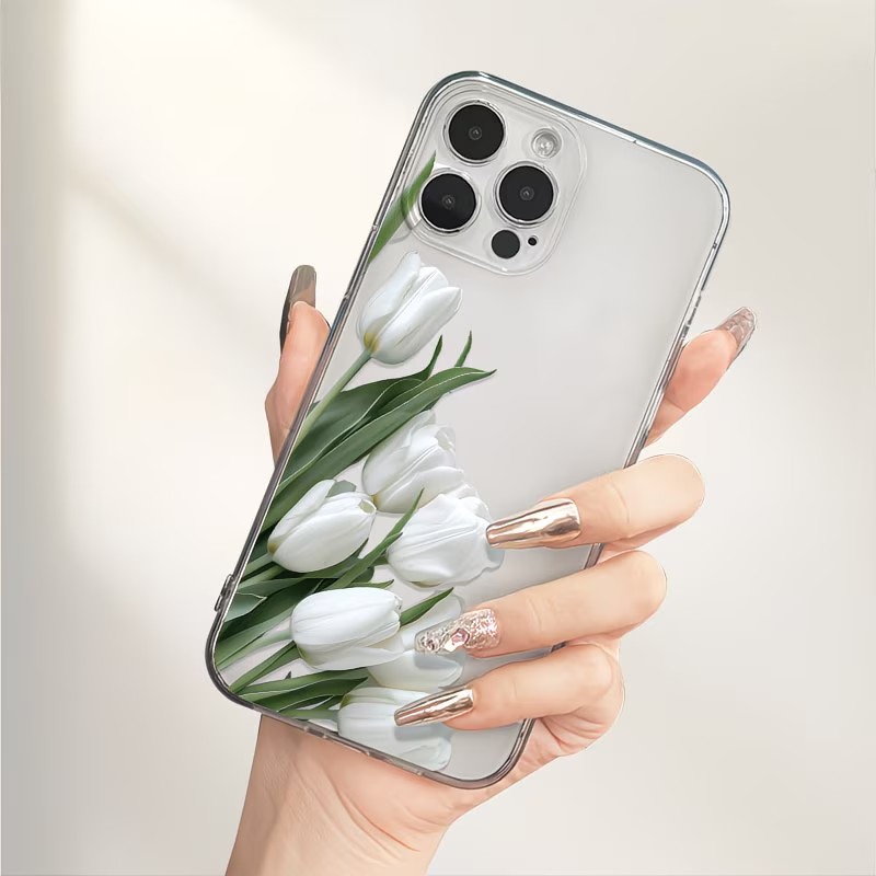 Phone Cases Like Loopy - Casing Ponsel Motif Tulip Untuk iPhone