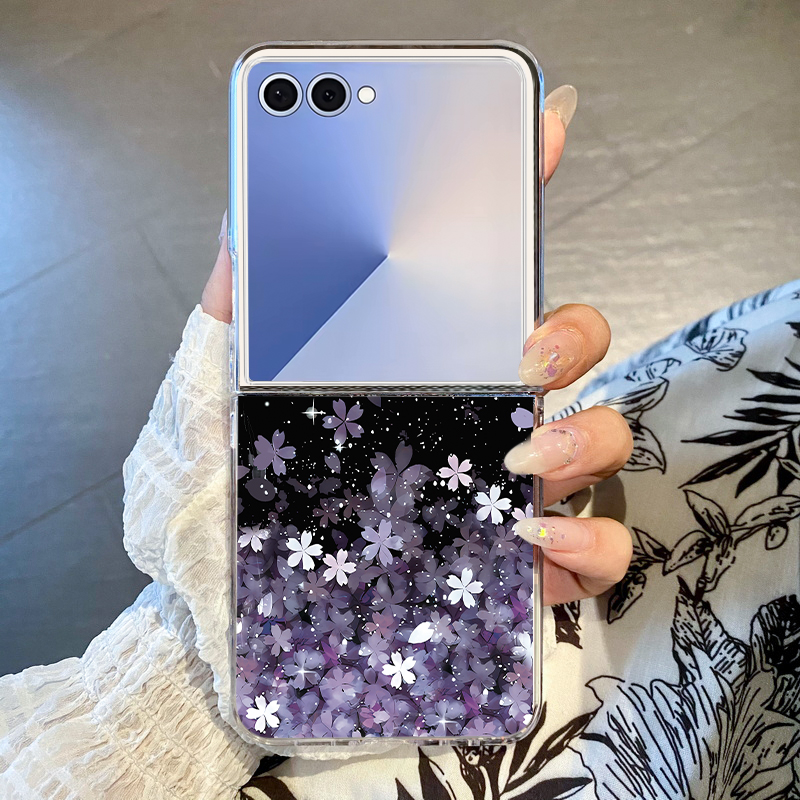 Phone Cases Z Flip 7 - Casing Bunga Sakura untuk Samsung Galaxy