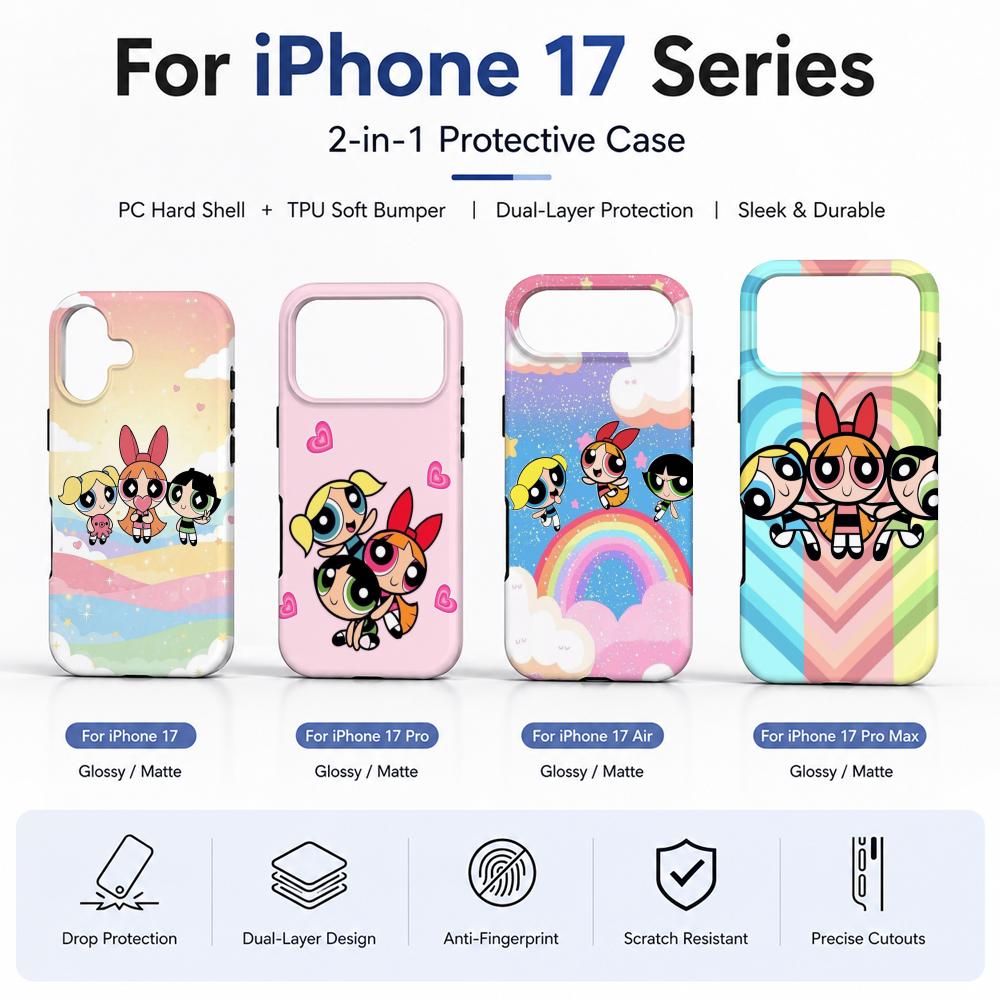 Phone Cases Cool Girl - Casing Ponsel Anime P-Powerpuff Girls Bahan