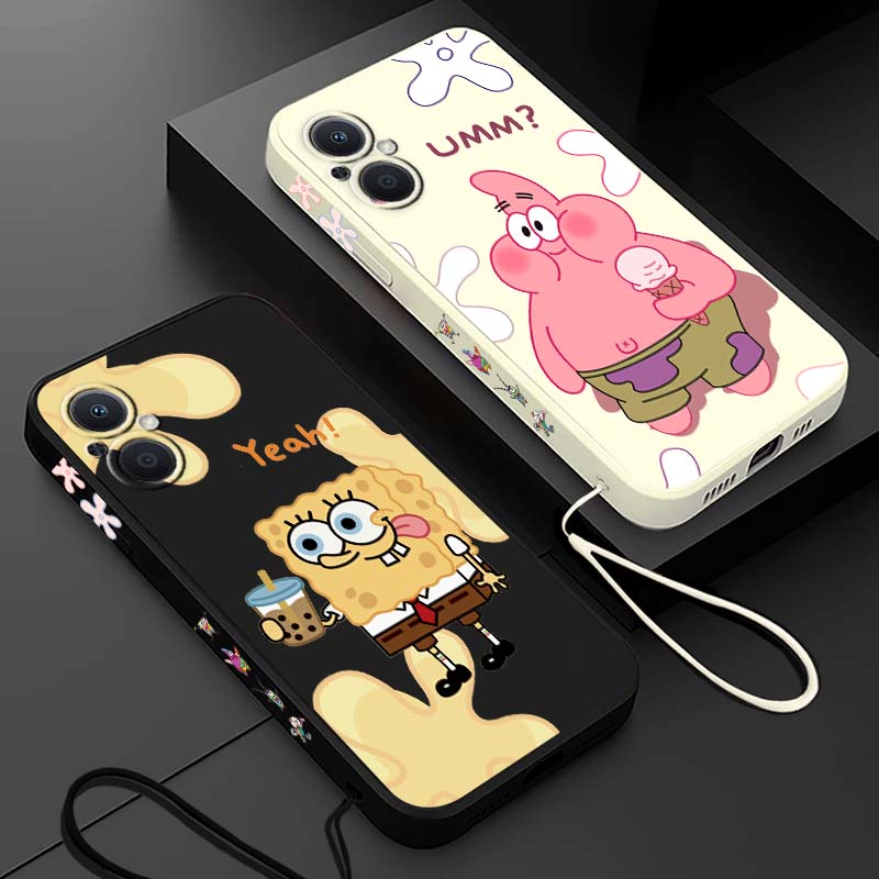 Phone Cases Oppo - Casing HP Cairan Tali Karet Kiri