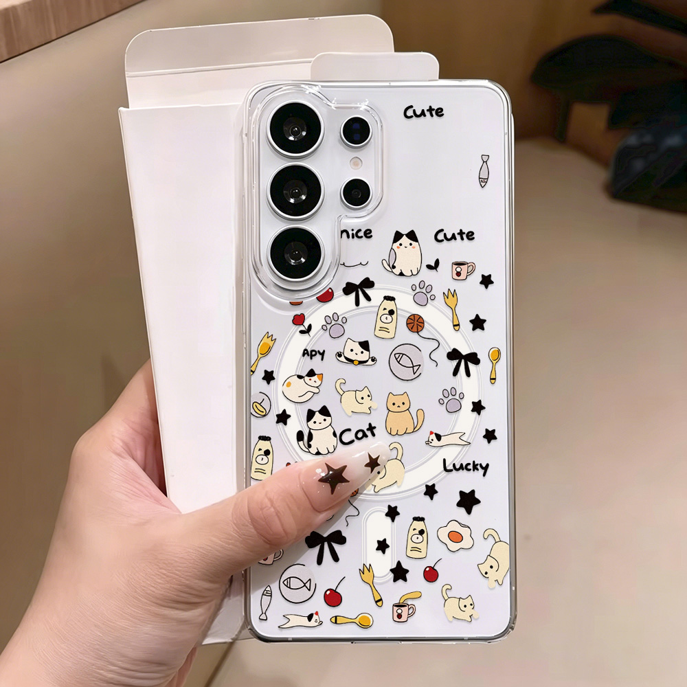 Phone Cases Magnetic - Casing Ponsel Magnetik Kucing Lucu untuk