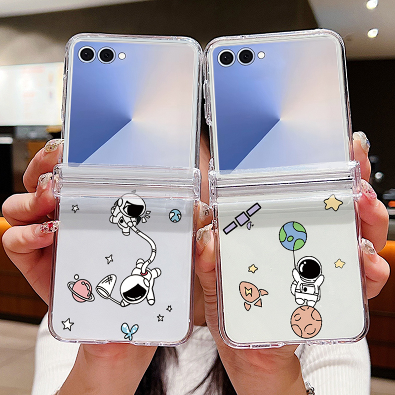 Phone Cases Z Flip 7 - Casing Ponsel Lipat Pola Astronot untuk