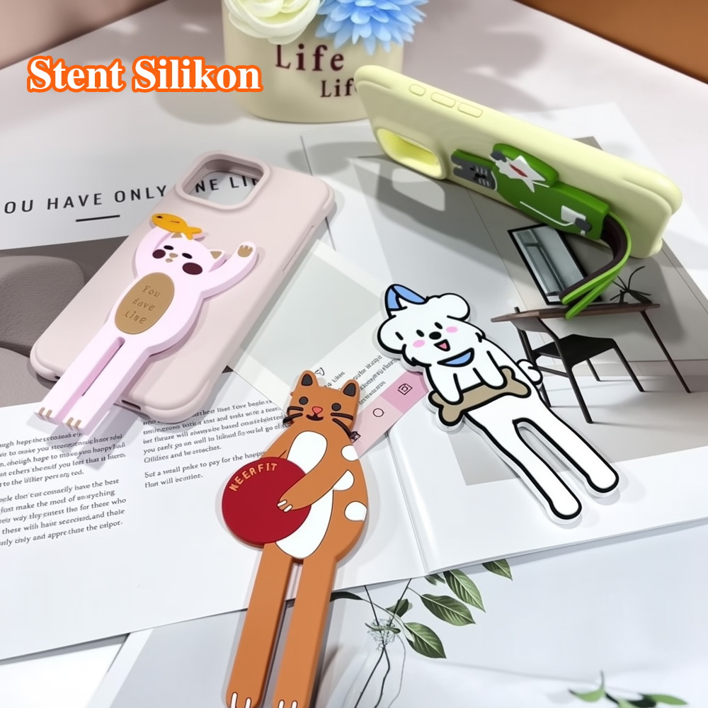 Phone Cases Cool Girl - Penyangga Ponsel Kacamata Bergaya Kartun Lucu