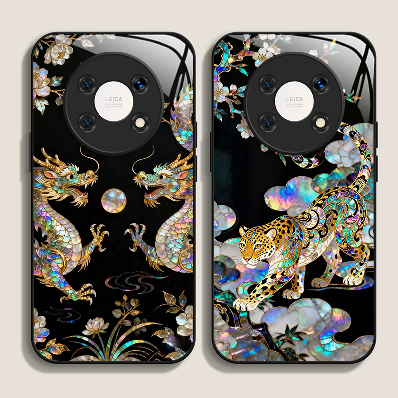 Phone Cases Xiaomi 14 - Casing Ponsel Kaca Temper Bertekstur Marmer