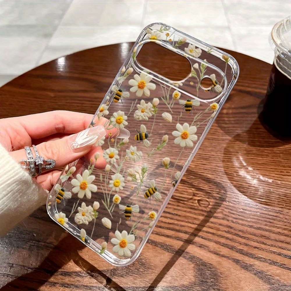 Phone Cases Google Pixel 7 - Casing Ponsel Bening Lembut Pola Bunga