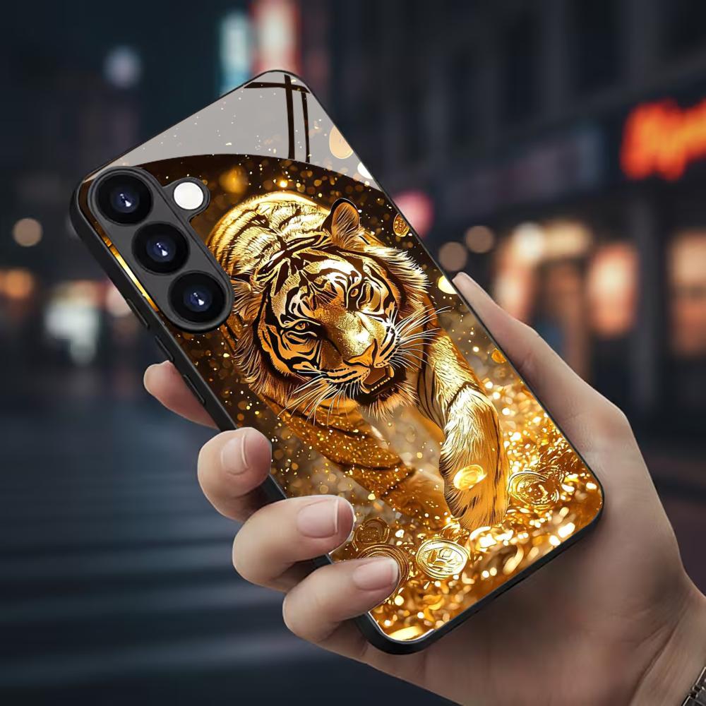 Phone Cases Galaxy S26 - Casing Ponsel Kaca Motif Harimau Untuk