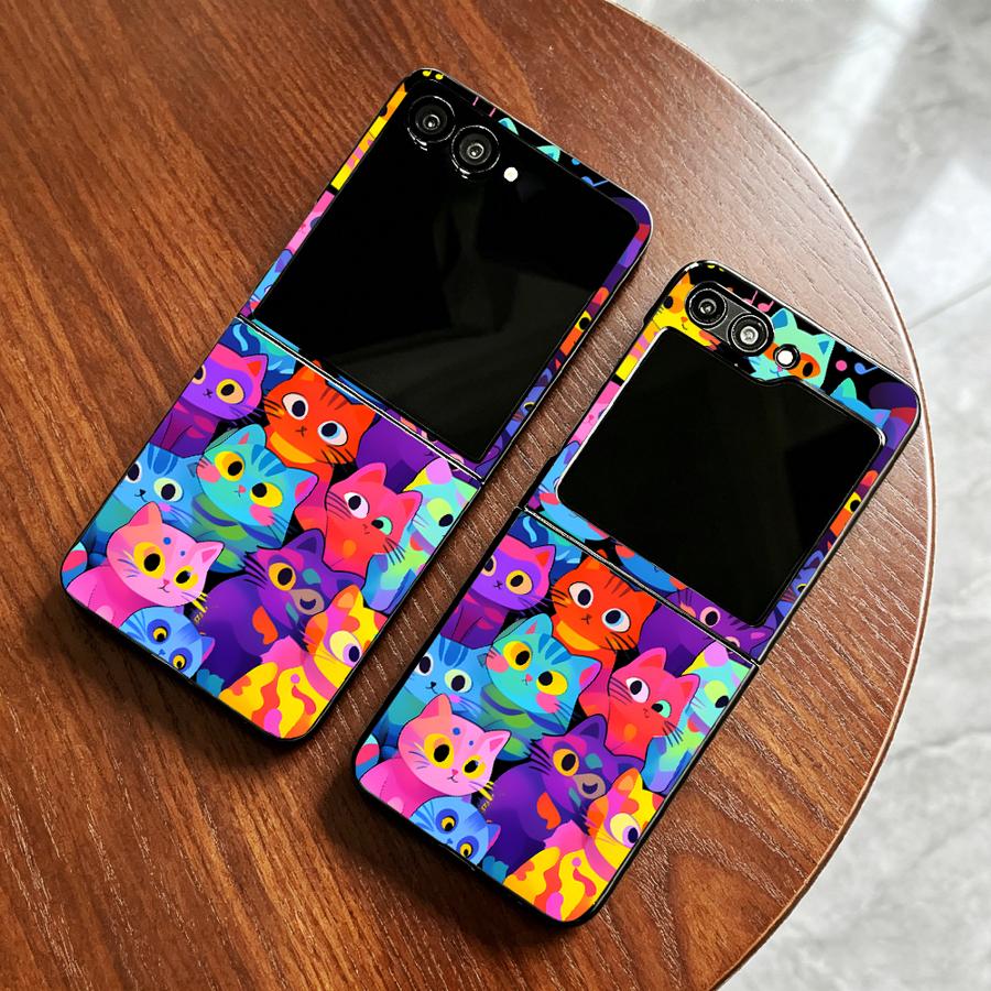 Phone Cases Z Flip 7 - Casing Handphone Full Cover Cat untuk