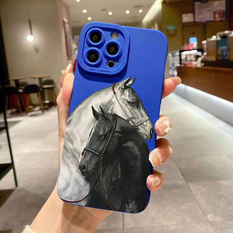 Casing Ponsel Kuda Hitam Putih - Phone Cases Vintage ulasan dan harga