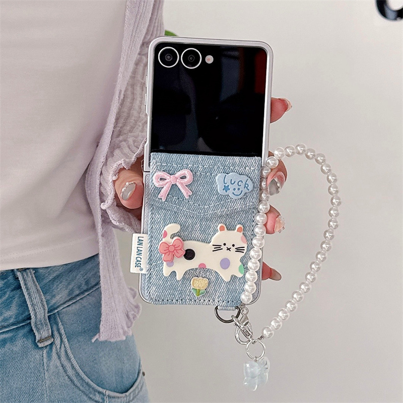 Casing Ponsel Denim Tas Kartu  - Phone Cases Z Flip 7 ulasan dan harga