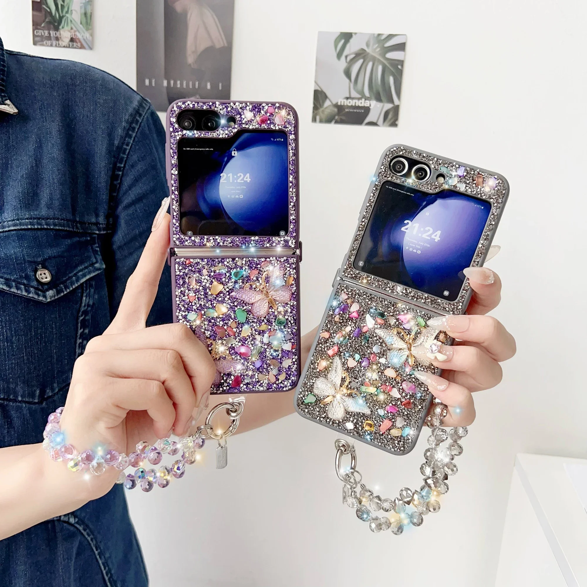Casing Ponsel Glitter Mewah un - Phone Cases Z Flip 7 ulasan dan harga