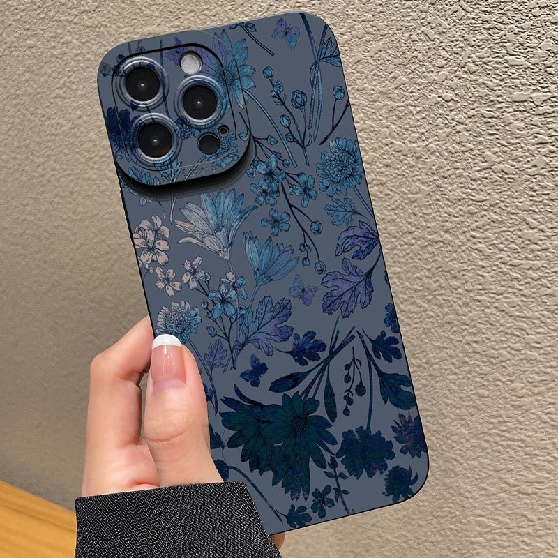 Casing Ponsel Motif Bunga Biru - Phone Cases Like Loopy ulasan dan harga