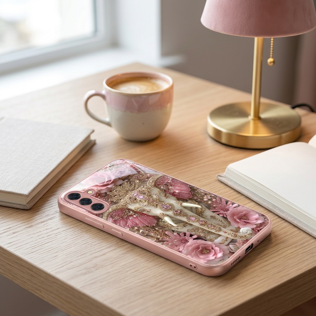 Casing Ponsel Kaca Motif Bunga - Phone Cases Vintage ulasan dan harga